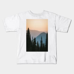 Golden Hour Mountains Kids T-Shirt